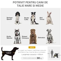 Pawhut Carucior Animale – Roti Universale & Amortizor pentru Confort(m-7)