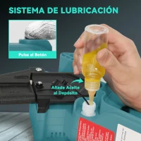 Outsunny Mini Motosierra Bateria 8 Pulgadas 6000mAh con 580W Motor sin Escobillas 2 Baterías Palo Telescópico para Podar Árboles(m-8)