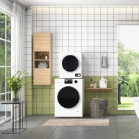 HOMCOM Sèche-Linge électrique portable 850W, capacité 33L 4 modes de fonctionnement, acier inoxydable, 49L x 40,5l x 60H cm(m-9)