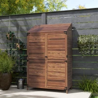 Outsunny 103.5 x 59 cm Wooden Garden Shed - Brown(m-9)