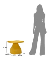 Mauro Ferretti Masă Gea Galben cm 48x48x37(m-7)