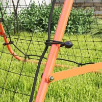 HOMCOM Double Sided Football Rebounder Net, Football Rebound Goal with Five Adjustable Angles, Orange(m-9)