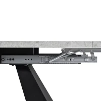 Masă de luat extensibilă, pentru living și birou de acasă, 159x74x77 cm, Negru+Gri(m-8)