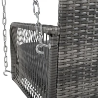 Dondolo da giardino dondolo Hollywood con cuscini di seduta e schienale rimovibili e lavabili, 2 posti, Grigio(m-11)