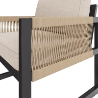 Conjunto de Jardín para 7-8 Personas Diseño Modular con Cuerdas Beige(m-8)