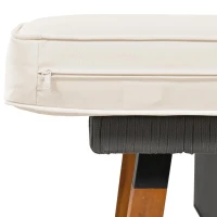 Dondolo da giardino dondolo Hollywood con cuscini di seduta e schienale rimovibili e lavabili, 2 posti, Beige(m-7)