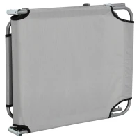 Outsunny Sonnenliege, Gartenliege, Wellnessliege, Strandliege, klappbar, mit Sonnenschutz, 187 x 58 x 36 cm, Grau(m-7)