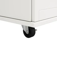 Îlot de cuisine moderne avec plan de travail rabattable, espace de rangement multifonctionnel et roulettes, 106×50×90,5 cm, Blanc(m-8)