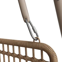 Dondolo da giardino per 2 persone, 141×109×143 cm, Beige(m-6)