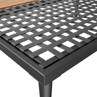 Lit de jour pour patio extérieur, lit double de loisirs avec étagère, 150x140x30 cm, Gris(m-7)