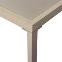 Ensemble de salon de jardin, ensemble de meubles de jardin moderne 4 pièces en corde avec coussins de siège, Kaki(m-8)