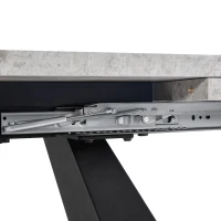 Masă de luat extensibilă, pentru living și birou de acasă, 159x74x77 cm, Negru+Gri(m-7)