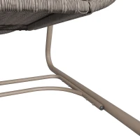 Balancelle de jardin pour 2 personnes, balancelle avec dossier, 141×109×143 cm, Beige＋Marron(m-9)