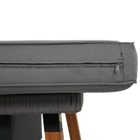 Dondolo da giardino dondolo Hollywood con cuscini di seduta e schienale rimovibili e lavabili, 2 posti, Grigio(m-9)