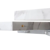 Masă de luat extensibilă, pentru living și birou de acasă, 159x74x77 cm, Alb+Negru(m-6)