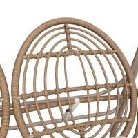 Dondolo da giardino per 2 persone, 141×109×143 cm, Beige(m-5)