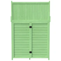 Armoire de jardin en bois avec étagères, 100×45×154 cm, Vert(m-12)