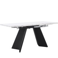 Tavolo da pranzo allungabile, Bianco+Nero