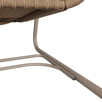 Dondolo da giardino per 2 persone, 141×109×143 cm, Beige(m-8)