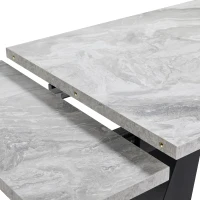 Masă de luat extensibilă, pentru living și birou de acasă, 159x74x77 cm, Negru+Gri(m-6)