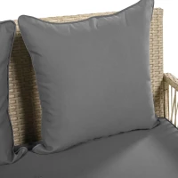 Balancelle de jardin, balancelle Hollywood avec coussins de siège et de dossier amovibles et lavables, 2 places, 113x54x53 cm, Beige(m-5)