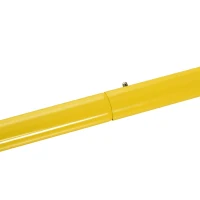 HOMCOM Kickback Fußball Rebounder Tor Rückprallwand Netz für Fußball, Basketball und Baseball, Stahl+PE, Gelb+Schwarz, 184 x 63 x 123 cm(m-7)