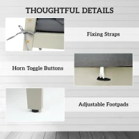 Outsunny Five-Piece Rattan Patio Set, with Wood-Top Table - Grey(m-7)