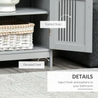 kleankin Modern Bathroom Floor Cabinet - Grey(m-6)