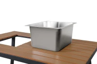 Set da giardino per 6-7 persone, set di mobili da giardino moderno, Grigio(m-7)