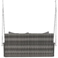 Dondolo da giardino dondolo Hollywood con cuscini di seduta e schienale rimovibili e lavabili, 2 posti, Grigio(m-15)