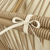 Fauteuil à bascule de jardin pour deux personnes, fauteuil de jardin, 145×85×143 cm, Couleur naturelle(m-9)