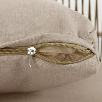 Ensemble de salon de jardin, ensemble de meubles de jardin en forme de L avec corde tissée à la main, 2 canapés et 1 table , Fauve(m-6)