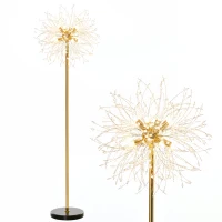 HOMCOM 160cm Dandelion-Crystallite Floor Lamp, with Foot Switch(m-10)