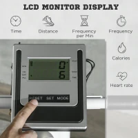 SPORTNOW Stepper Machine for Home, Foldable Stair Stepper with 12-Level Hydraulic Resistance, Stair Climber with LCD Monitor, Heart Rate Sensor and Drink Holder, White and Black(m-5)