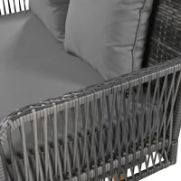 Dondolo da giardino dondolo Hollywood con cuscini di seduta e schienale rimovibili e lavabili, 2 posti, Grigio(m-10)