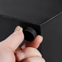 Masă de luat extensibilă, pentru living și birou de acasă, 159x74x77 cm, Alb+Negru(m-10)