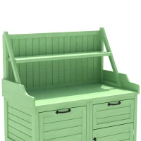 Armoire de jardin en bois avec étagères, 100×45×154 cm, Vert(m-9)