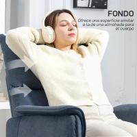 HOMCOM Sillón Reclinable con Motor sin Escobillas Reposapiés Tapizado Resistente y Bolsillos Laterales 80x83x104 cm Azul Oscuro(m-8)