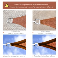 Outsunny Tenda a Vela Rettangolare 4x6 m Resistente ai Raggi UV con Corda, in PE e Acciaio Inox, Rossa(m-5)