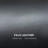 HOMCOM Small Faux Leather 2 Seater Sofa Settee - Black(m-7)