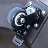 Outsunny Base para Sombrilla con Ruedas de Resina y Metal Compatible con Postes Ø38 mm y Ø48 mm Ø52x41 cm Negro(m-9)