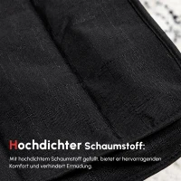 HOMCOM Relaxsessel, Ruheliege, verstellbares Fußteil, Auflage, Holz+Schwarz, 66,5 x 94 x 100cm(m-9)