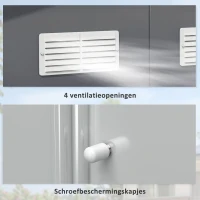 Outsunny Gereedschapsschuur met fundering 24,5 m³ gereedschapsschuur tuinhuisje stalen schuifdeur(m-9)