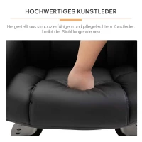 HOMCOM Relaxsessel mit Massagefunktion Fußhocker Liegefunktion Kunstleder 79 x 82 x 101 cm(m-7)