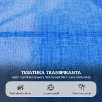 Outsunny Sezlong Pliabil cu Spatar cu 4 Nivele de Rabatare(m-6)