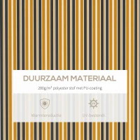 Outsunny Luifel aluminium knikarmluifel zonwering met handslinger 3,5 x 2,5 m Geel + Grijs(m-4)