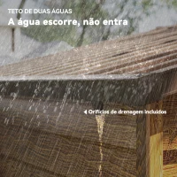 Outsunny Abrigo de Jardim 3m² 152x235,7x208,7 cm Abrigo de Jardim com 2 Portas de Correr e 4 Janelas de Ventilação Madeira e Marrom(m-7)