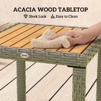 Outsunny Three-Piece Rattan Chair Set - Grey(m-6)