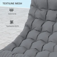 Outsunny 4-persoons tuinmeubelset, 2 stoelen, 1 dubbelsofa, 1 tafel met glasplaat, dikke kussens, stalen frame, voor terras, Grijs(m-5)