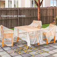 Outsunny Copertura per Serra 6x10 m di Ricambio, Telo per Serre a Tunnel in PP Anti UV e Impermeabile, Trasparente(m-6)